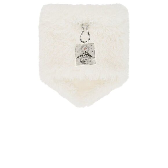 Perfect Moment Faux Shearling Face Scarf in Snow White One Size Neck Warmer - Picture 2 of 8
